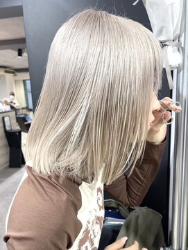 ムク 横浜店(muku) ミルクティーベージュダブルカラーケアブリーチインナーカラー