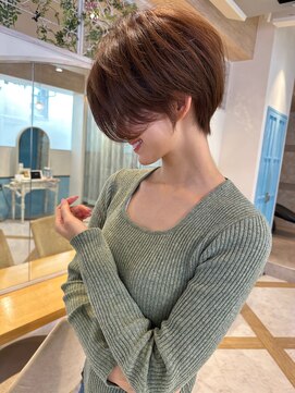 ロンド ストラーダ 心斎橋(Lond strada) ショート×ハイライト白髪ぼかし×マチルダボブ[心斎橋]