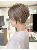 大人可愛い小顔ひし形クビレ丸みボブ20代30代40代大人ショート