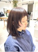 オン眉ウルフカット×ショコラベージュ