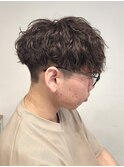 刈り上げショートマッシュ波巻きスパイラルパーマスペインカール