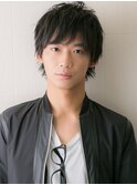 アッシュブラック斜めバング無造作ショートg戸田公園