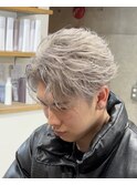 フェザーショートパーマ/メンズ/刈り上げ/眉毛/ツイスト