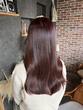 髪屋 紬 ピンクブラウン／ピンクカラー／ブリーチなしカラー