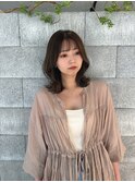 大人可愛い巻き髪スタイル/2wayシースルーバング/髪質改善カラー