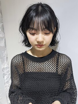 コフィー バイ メルト 吉祥寺(cofy by melt) 【三ツ井純】黒髪外ハネボブ ボブパーマ 前髪カット アンニュイ