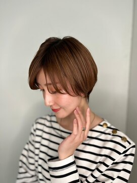 モッズヘア 越谷(mod's hair) アシンメトリーココアブラウンウルフショートp1上尾20代30代40代