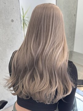 サンクマーケット 渋谷(cinq MARKET) 渋谷ブリーチカラーハイトーンカラーミルクティーベージュ30代