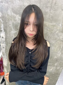 キング 梅田店(K!ng) レイヤーカットインナーカラーダブルカラーミルクティー