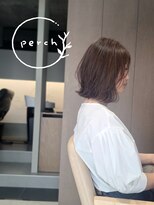 パーチ(perch) アッシュベージュ×おくれ毛ミディアム