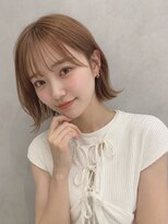 リア トーキョー(Lia TOKYO)&nbsp;【工藤武士】外ハネボブ×ピンクベージュ柔らか大人可愛いヘア