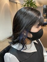 ダブル アンダーバー サロン(W_SALON) イヤリング　ブルーラベンダー