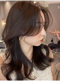 韓国風前髪×ダークアッシュ【顔まわり/くびれヘア/韓国ヘア】