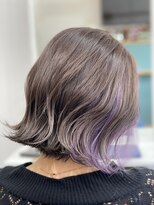 スナリー(Snaly)&nbsp;西原町美容室/イヤリングカラー/パープル/グレージュ