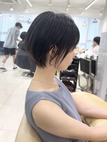 ショートボブ髪型20代30代前髪あり前髪なし面長丸顔【荒牧】AY