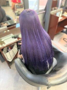 オズ 梅田店(OZ) アメジストパープル/バージンレミーエクステ60枚