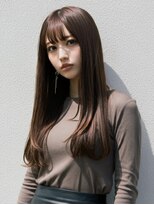 ファクトリーファイブ(Factory5) 小顔レイヤーロングアッシュ20代30代40代くびれミディ韓国ヘア