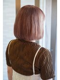 ダスティピンクボブ - エレガントなショートヘアスタイル