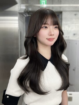 エヌアイ オモテサンドウ(ni omotesando) 韓国ヘア/前髪カット顔周りカット/グレージュカラー 上野