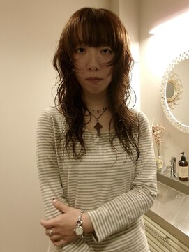 チャプター 問屋町(chapter) 深みブラウン秋カラーハイレイヤー顔まわりレイヤースタイル