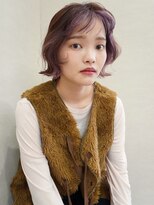 トナリ(tonari)&nbsp;パープル ニュアンスカラー レイヤーボブ【鹿児島中央駅】