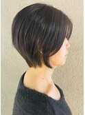 ロートーン暗髪ショートボブ