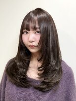 ララ モアナ(LaLa Moana)&nbsp;[HINAstyle]前髪/イメチェン/ベージュ/ミディアムレイヤー/韓国