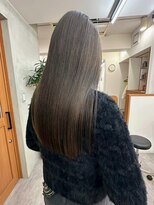 リアン(Lien) ブリーチなしダブルカラー/ブラウンアッシュ/ストレートヘア