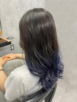 クラン 六甲道(Chlan)&nbsp;切ればリセット！ 裾グラデーションカラー　ネイビーブル