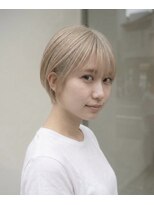 アッシュ 川崎店(Ash)&nbsp;丸みショート　ベージュ　ブリーチあり