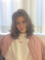 アンス 大阪梅田(ANs.)&nbsp;スポンテニアス、大人セミロングレイヤー 、無造作カール、