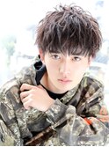 エッジフェザーマッシュ ソフトツイストパーマ