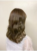 ブリーチなし!オリーブアッシュ