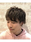 ウルフカット×ダークグレージュ