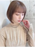 前髪ありの小顔ボブヘア/大人かわいい