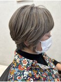 【白髪ぼかしハイライト】40代からの大人ショートボブ♪
