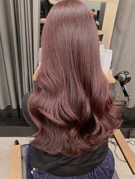 アリュウル 表参道(ALLURE) ピンクカラー　くびれ巻き　レッド　オレンジ　ミックス　水越