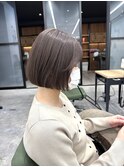 大人可愛いボブ/小顔フェミニンボブ/ラベンダーグレージュ
