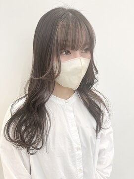 ビーヒアナウ N゜03 金沢駅西店(BE HERE NOW) フェイスレイヤー×グレージュ×セミロング