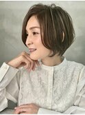 浦和ショートヘアショートカット白髪ぼかし白髪染めボブ40代50代