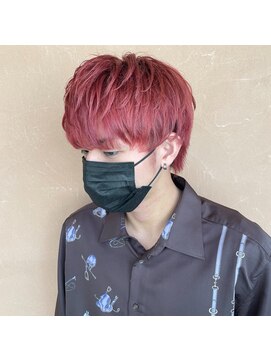 ラル(Lull) 【メンズピンクショート】ハイトーン/ケアブリーチ/天神/今泉