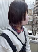 ピンクブラウンカラー/外ハネボブ
