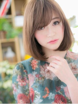 カバーヘア ブリス 上尾西口店(COVER HAIR bliss) 大人かわいい斜めバングくすみカラー小顔ロブc5上尾20代30代40代