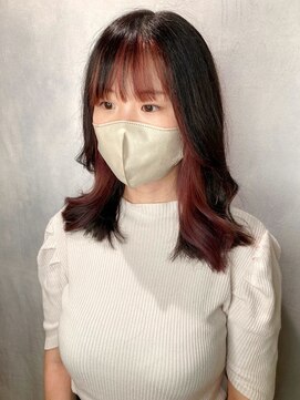 リコラックスビー 中百舌鳥(LICO LUXBE) フェースフレーミング×前髪インナーカラー　ピンク