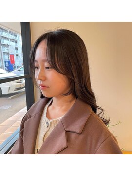 スーリール 高城店(Sourire) ゆる巻きロング/顔まわりカット/おくれ毛カット