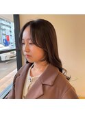 ゆる巻きロング/顔まわりカット/おくれ毛カット