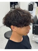 マッシュ波巻きスパイラルパーマ