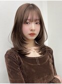 簡単スタイリング/伸ばしかけヘア/小顔ヘア/ブリーチなしカラー