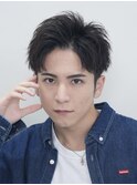 大人男子刈り上げメンズショートビジネスショートアップバング
