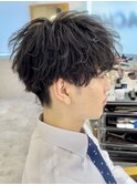 大宮メンズカットツーブロックマッシュスパイラルパーマ眉毛